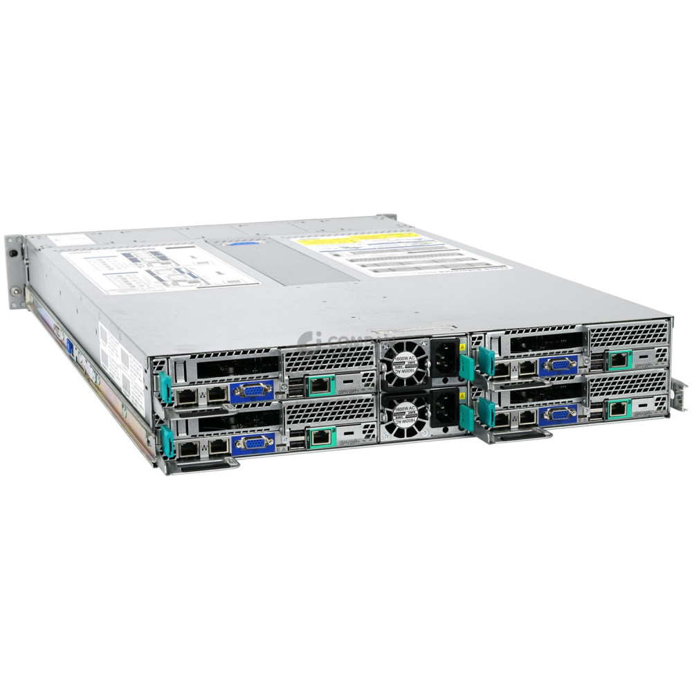 H2216XXKR2 INTEL 16-BAY SFF 4-NODE SYSTEM WITH 2 PSU + 8x E5-2680 V3 512GB RAM